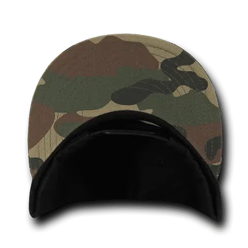 Decky 1049 Camo Cotton Snapback Cap - Woodland Camo Woodland Camo Black - Muti-Color / One Size Fits Most