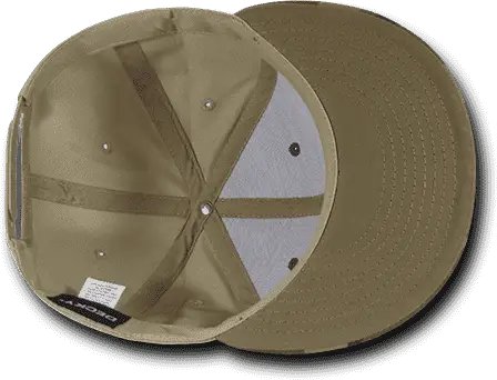 Decky 1049 Camo Cotton Snapback Cap - Woodland Camo Khanki - Woodland Khanki / One Size Fits Most