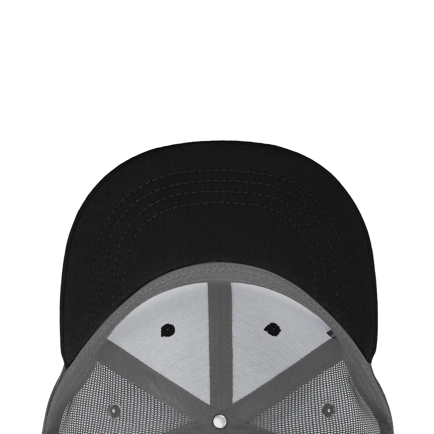 Decky 1052 6 Panel Flat Bill Trucker Cap - Black Charcoal - Black Dark Gray / One Size Fits Most