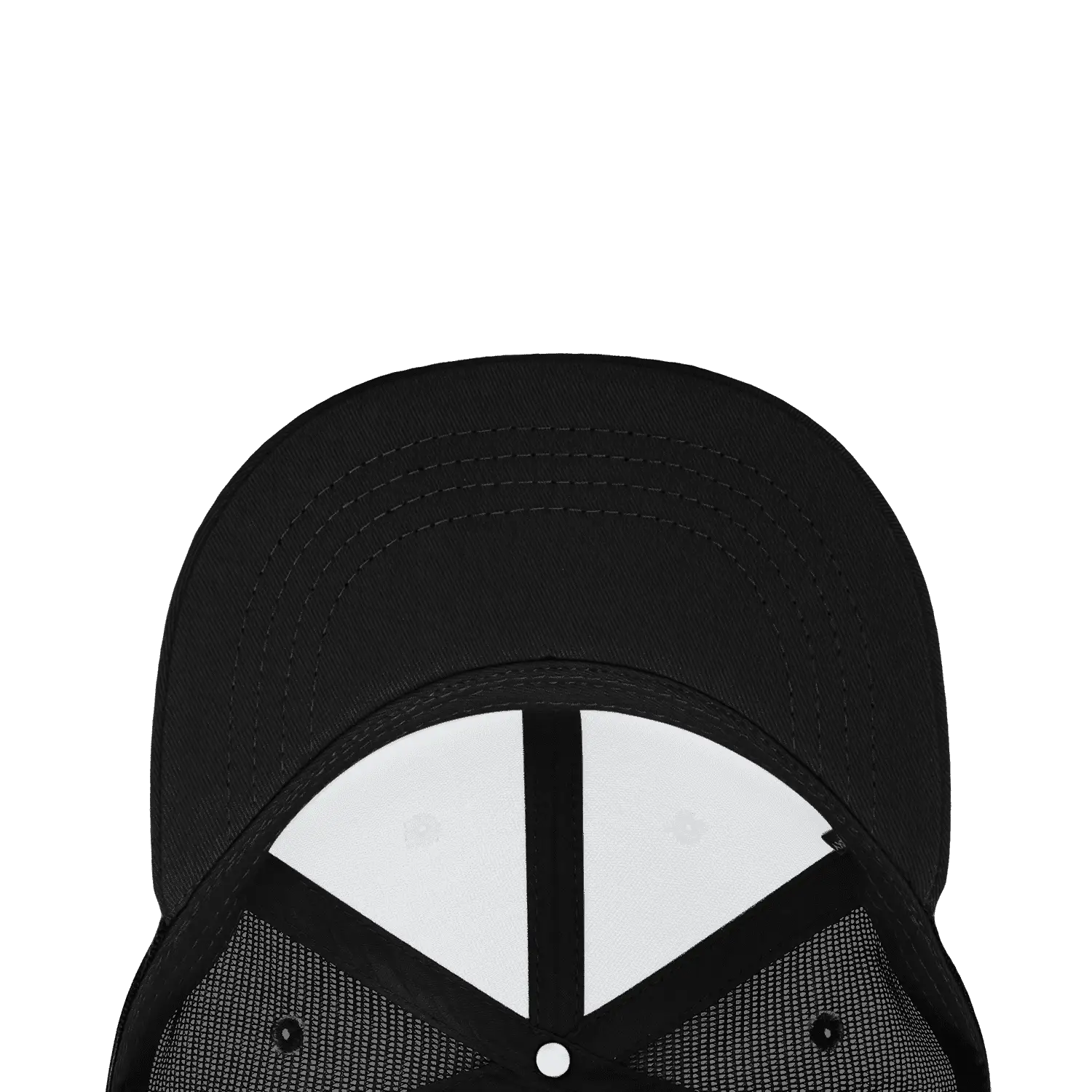 Decky 1052 6 Panel Flat Bill Trucker Cap - Black White Black - Black White / One Size Fits Most