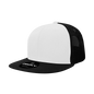 Decky 1052 6 Panel Flat Bill Trucker Cap - Black White Black - Black White / One Size Fits Most