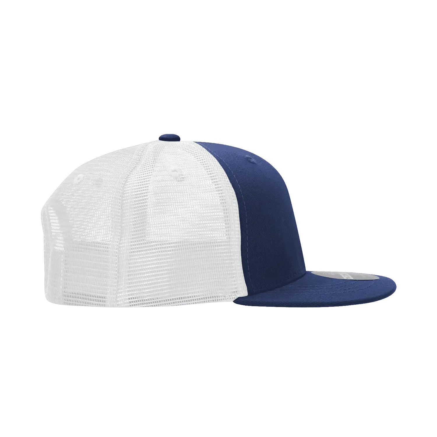 Decky 1052 6 Panel Flat Bill Trucker Cap - Navy White - Navy White / One Size Fits Most