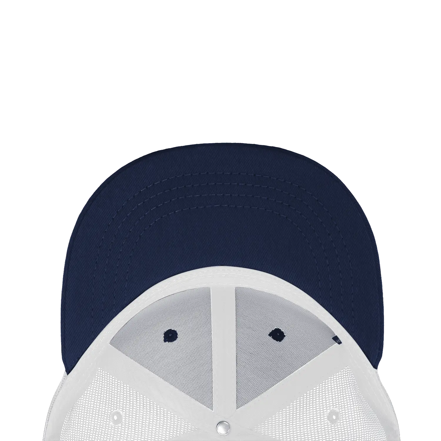 Decky 1052 6 Panel Flat Bill Trucker Cap - Navy White - Navy White / One Size Fits Most