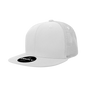 Decky 1052 6 Panel Flat Bill Trucker Cap - White - White / One Size Fits Most