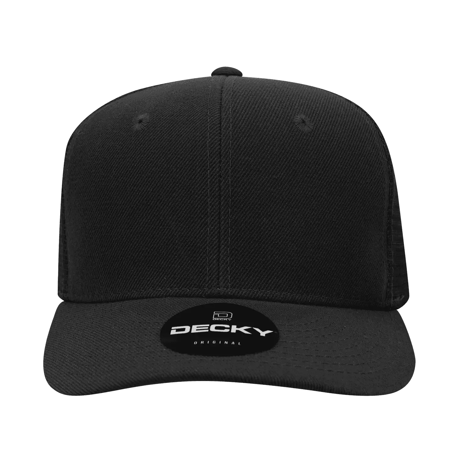 Decky 1053 6 Panel Curve Bill Trucker Cap - Black - Black / One Size Fits Most