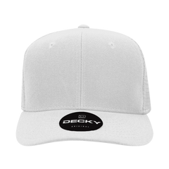 Decky 1053 6 Panel Curve Bill Trucker Cap - White - White / One Size Fits Most