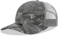 Decky 1054 Cotton Curve Bill Trucker Cap - NTG Camo Charcoal - NTG Camo Charcoal / One Size Fits Most