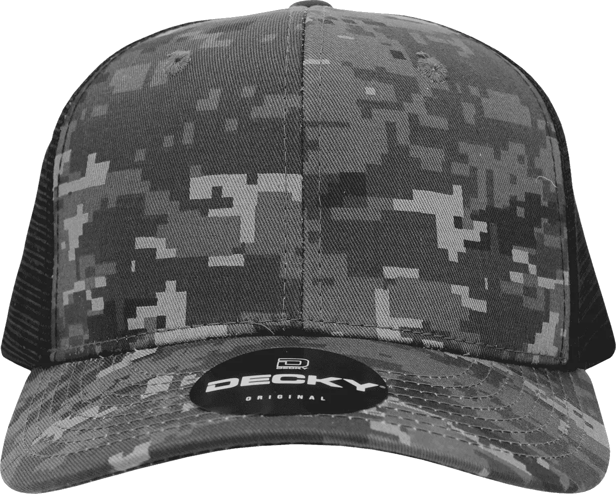 Decky 1054 Cotton Curve Billl Trucker Cap - NTG Camo - NTG Camo / One Size Fits Most