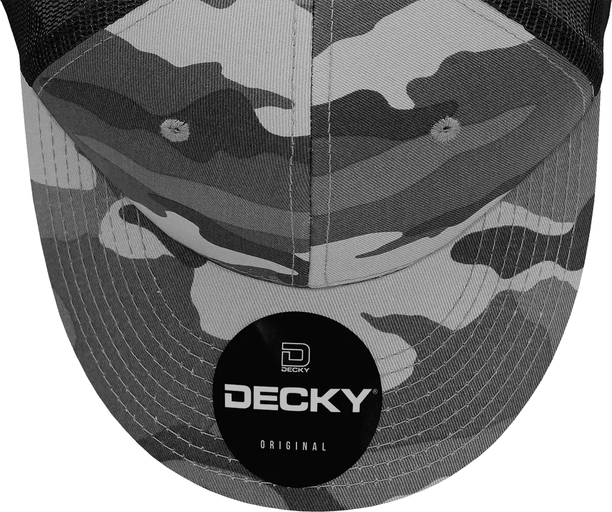 Decky 1054 Cotton Curve Billl Trucker Cap - Urban Camo Black - Urban Camo Black / One Size Fits Most