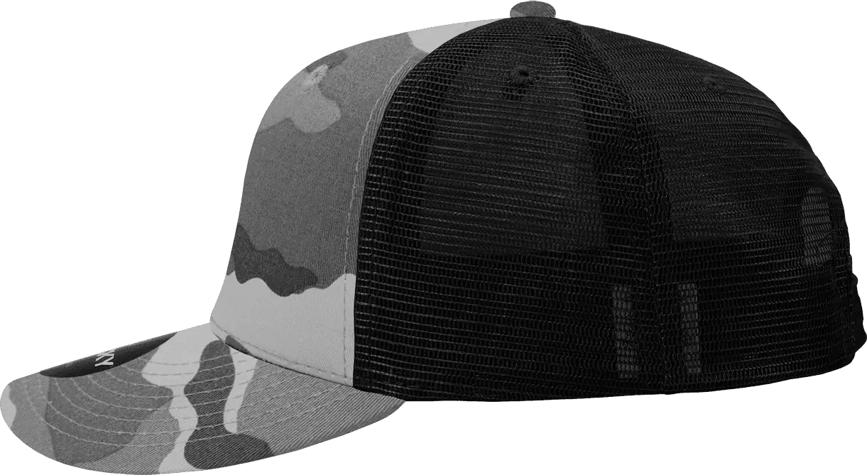 Decky 1054 Cotton Curve Billl Trucker Cap - Urban Camo Black - Urban Camo Black / One Size Fits Most