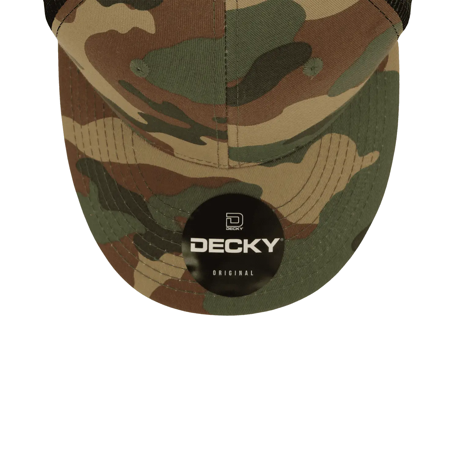 Decky 1054 Cotton Curve Billl Trucker Cap - Woodland Camo Black - Muti-Color / One Size Fits Most