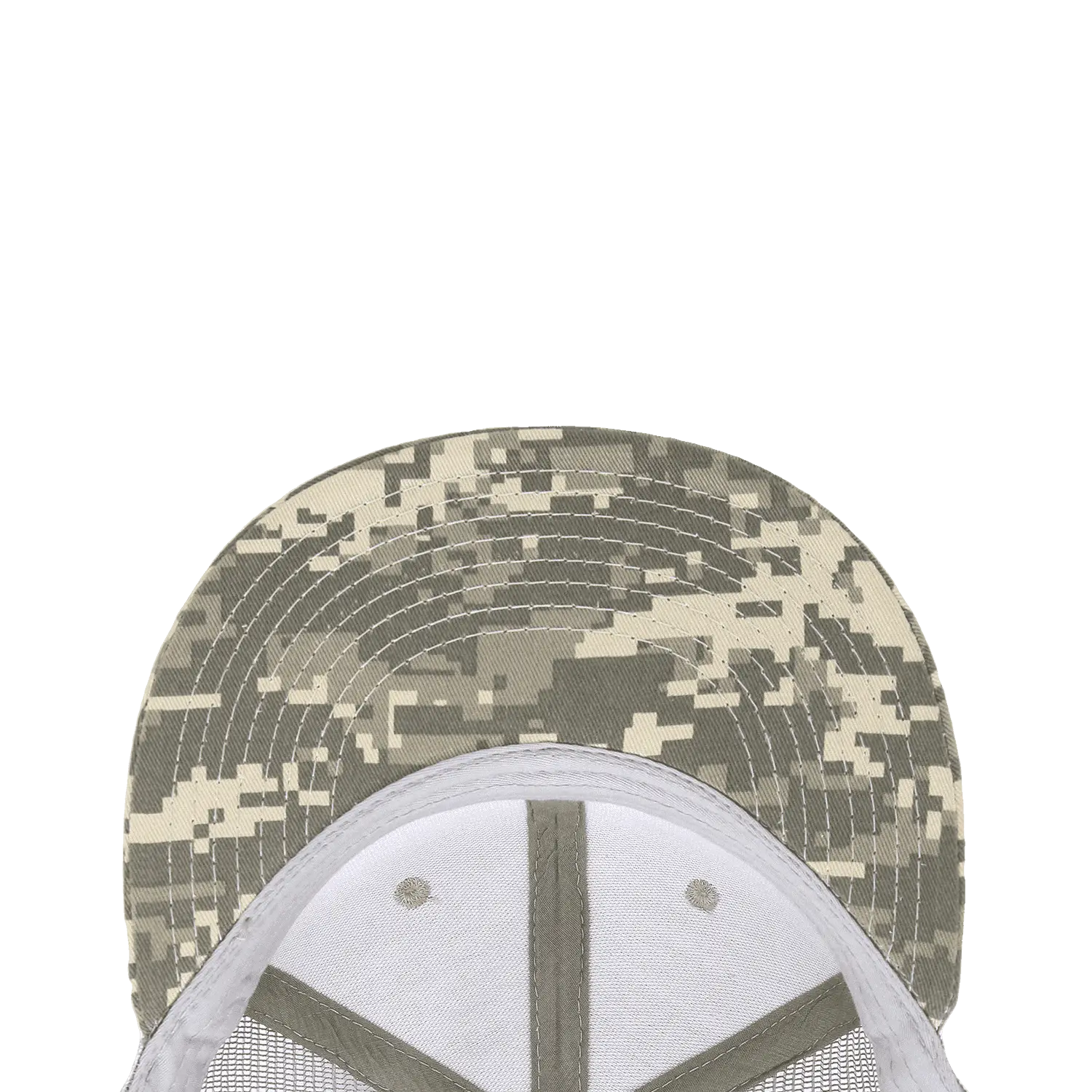 Decky 1055 Camo Flat Bill Trucker Cap - Army Digicam Gray - Army Digicam Gray / One Size Fits Most