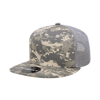 Decky 1055 Camo Flat Bill Trucker Cap - Army Digicam Gray - Army Digicam Gray / One Size Fits Most