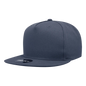 Decky 1064 5 Panel Cotton Flat Bill Snapback Cap - Navy - Navy / One Size Fits Most