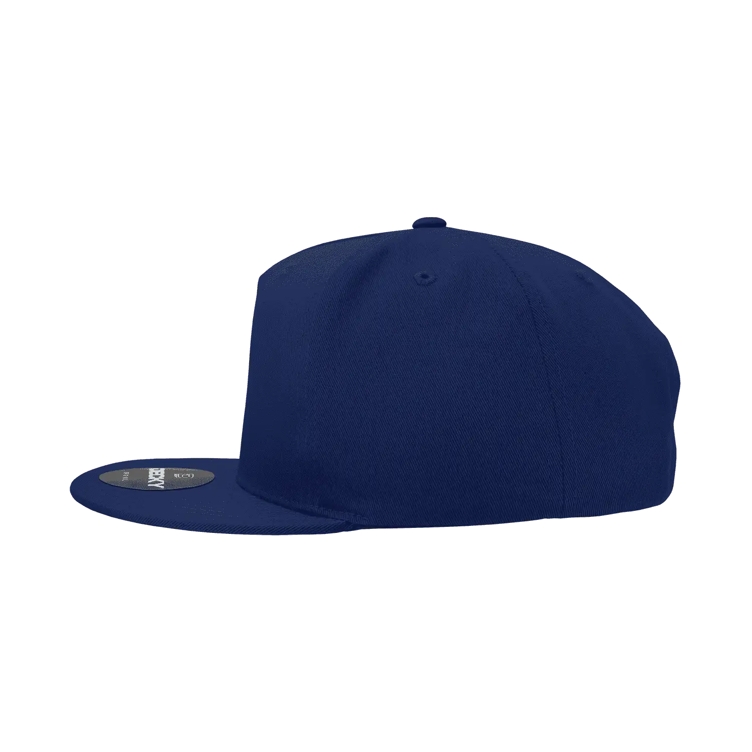 Decky 1064 5 Panel Cotton Flat Bill Snapback Cap - Navy - Navy / One Size Fits Most
