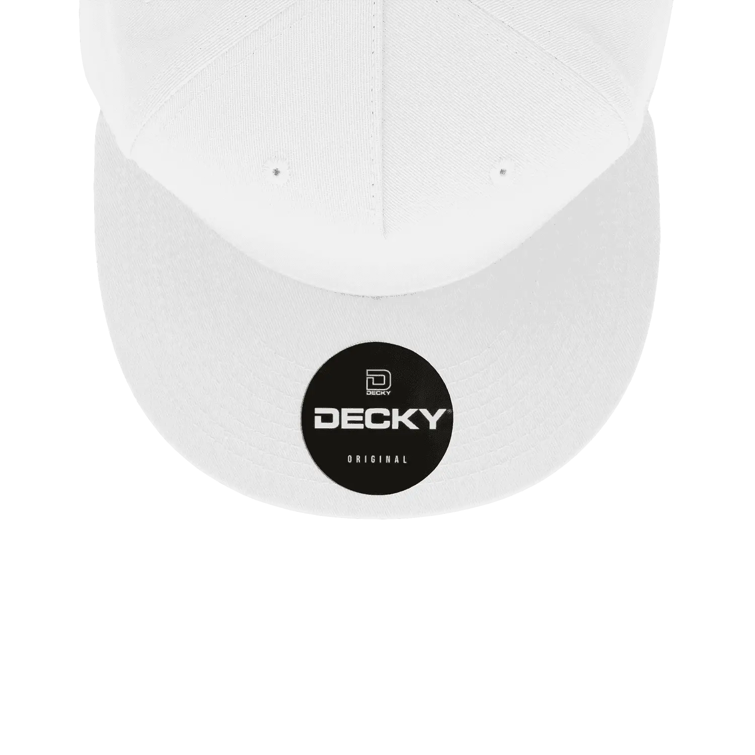 Decky 1064 5 Panel Cotton Flat Bill Snapback Cap - White - White / One Size Fits Most