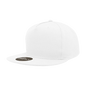 Decky 1064 5 Panel Cotton Flat Bill Snapback Cap - White - White / One Size Fits Most