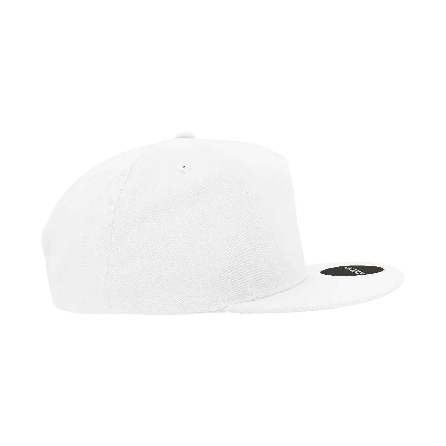 Decky 1064 5 Panel Cotton Flat Bill Snapback Cap - White - White / One Size Fits Most