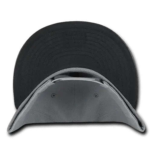 Decky 1071 Acrylic/Vinyl Snapback Cap - Gray Black - Gray Black / One Size Fits Most