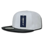 Decky 1071 Acrylic/Vinyl Snapback Cap - White Black - White Black / One Size Fits Most