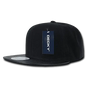 Decky 1071 Vinyl Brim Snapback Cap - Black - Black / One Size Fits Most