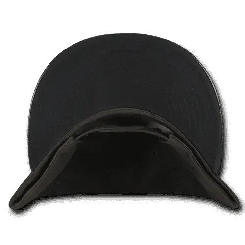 Decky 1071 Vinyl Brim Snapback Cap - Brown Black - Brown Black / One Size Fits Most
