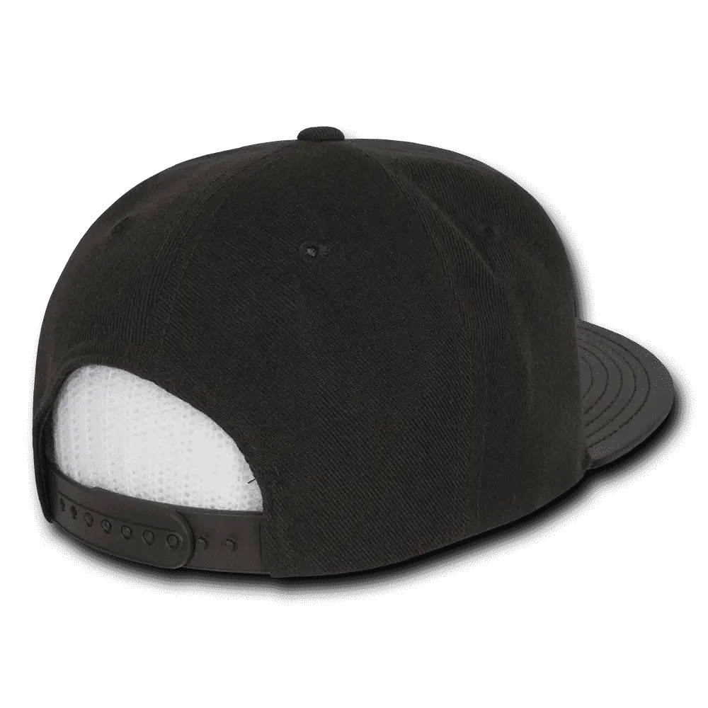 Decky 1071 Vinyl Brim Snapback Cap - Brown Black - Brown Black / One Size Fits Most
