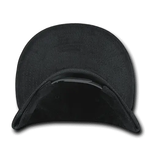 Decky 1076 Corduroy Snapback Cap - Charcoal - Dark Gray / One Size Fits Most
