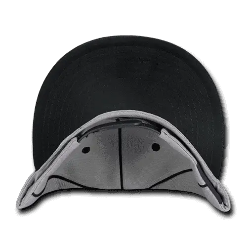 Decky 1078 Piped Crown Snapback Cap - Black - Black / One Size Fits Most