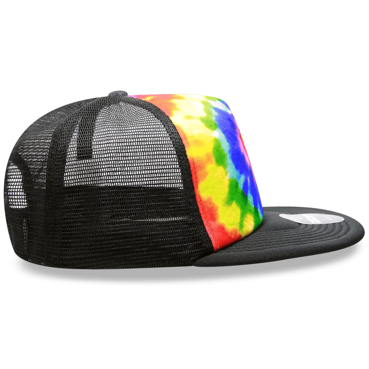 Decky 1079 Tie Dye Print Trucker Cap - Rainbow - Multi-Colored / One Size Fits Most