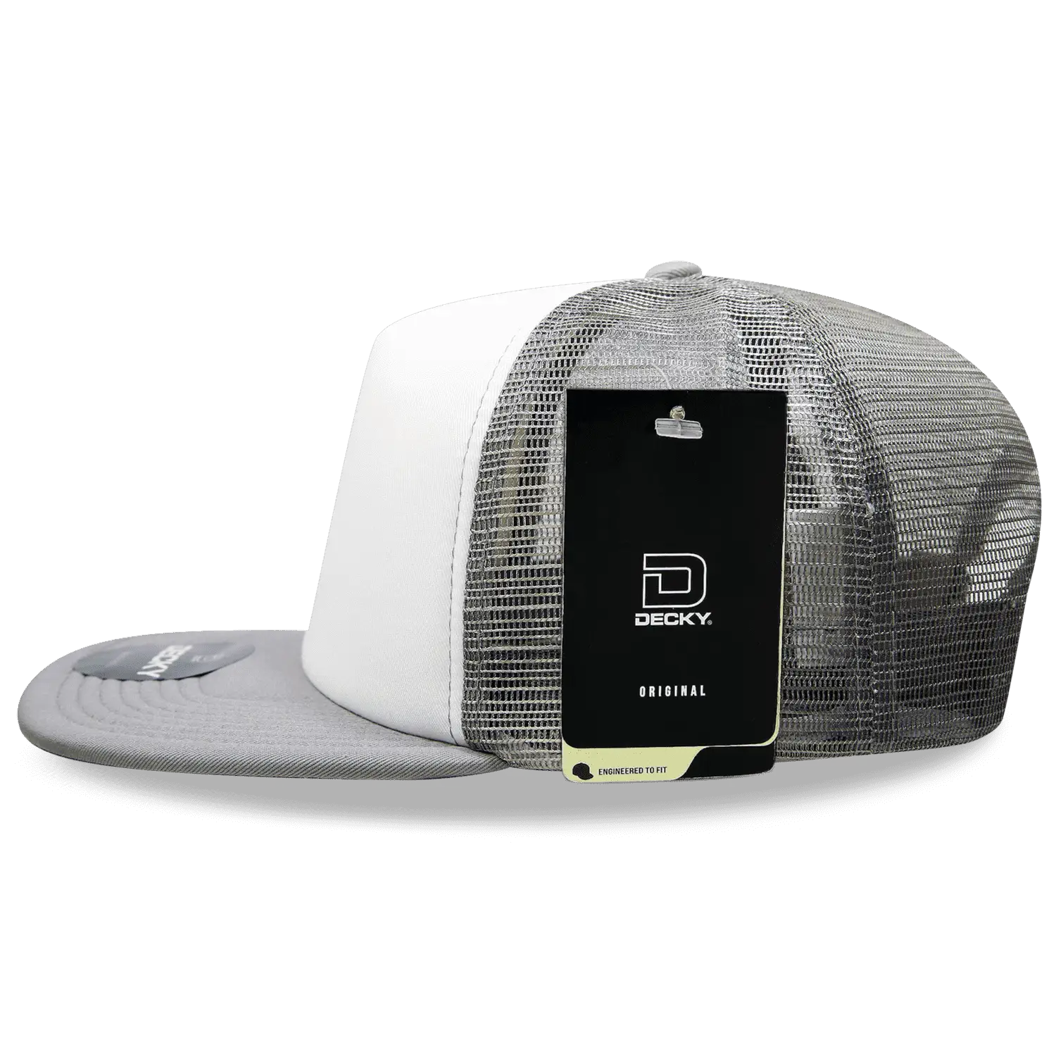 Decky 1080 Heavy Duty Foam Trucker Cap White Gray White Gray / One Size Fits Most