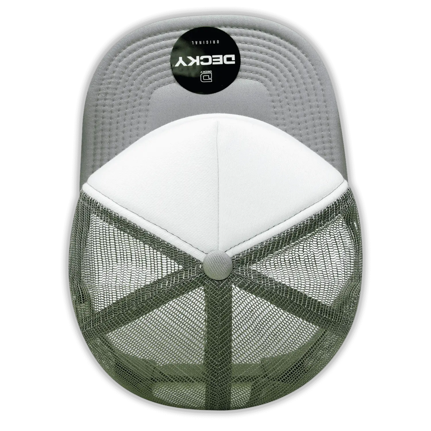 Decky 1080 Heavy Duty Foam Trucker Cap White Gray White Gray / One Size Fits Most