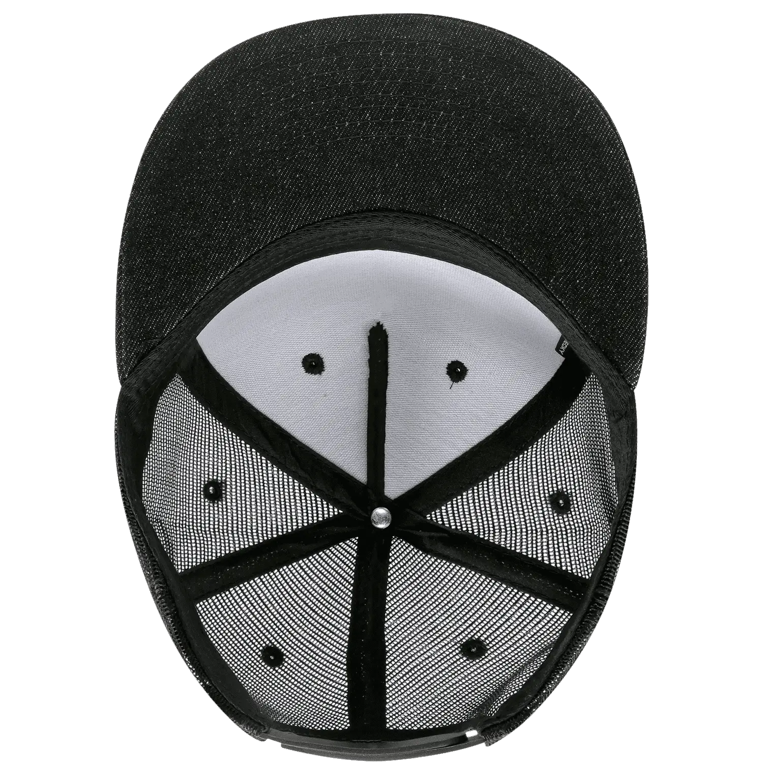 Decky 1082 5 Panel Denim Trucker Hat - Black - Black / One Size Fits Most