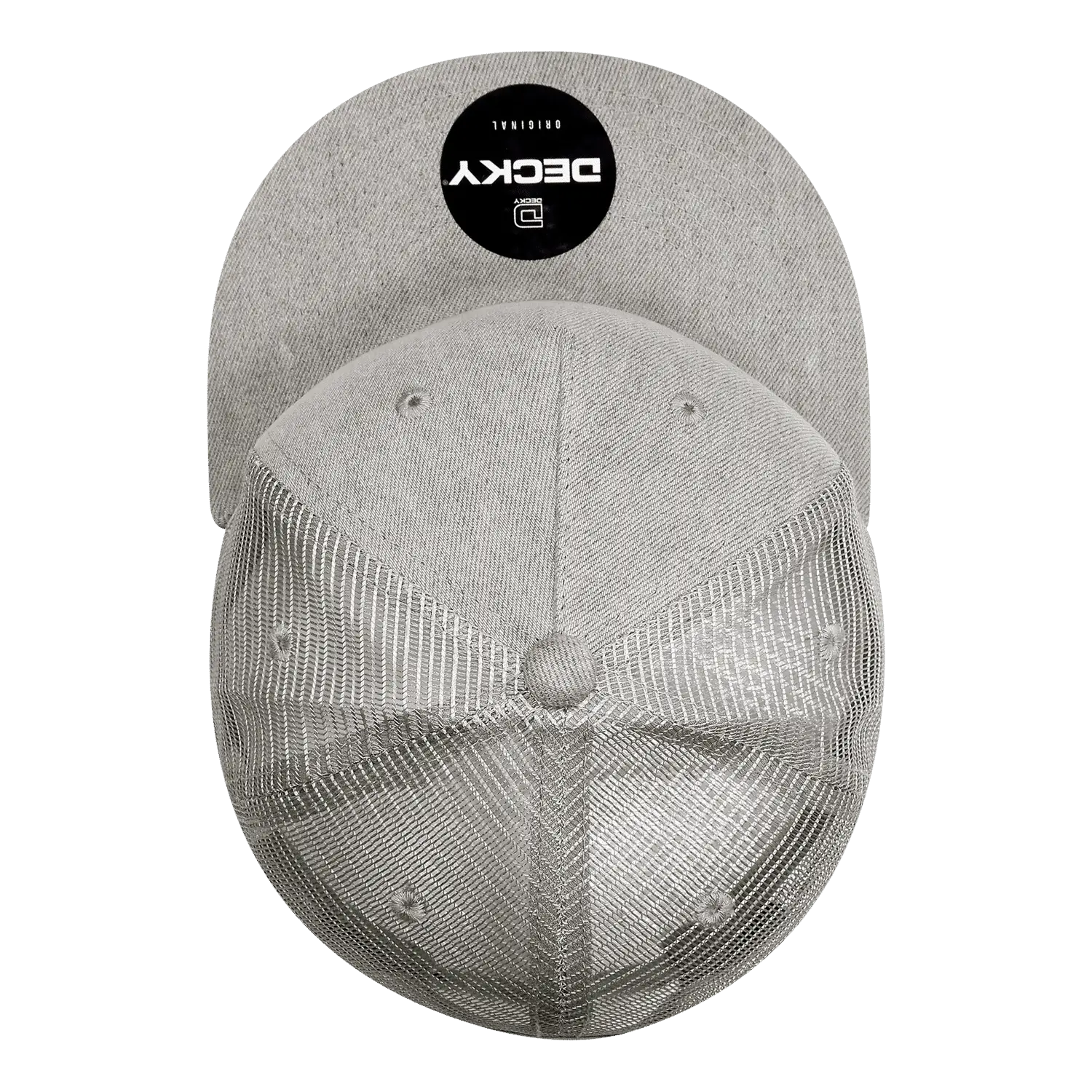 Decky 1082 5 Panel Denim Trucker Hat - Gray - Gray / One Size Fits Most