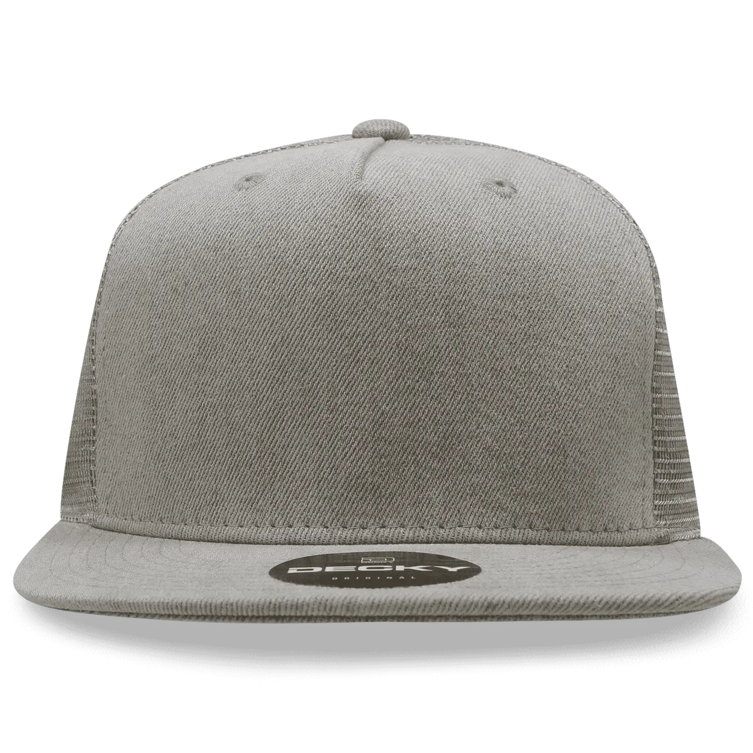 Decky 1082 5 Panel Denim Trucker Hat - Gray - Gray / One Size Fits Most