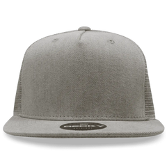 Decky 1082 5 Panel Denim Trucker Hat - Gray - Gray / One Size Fits Most