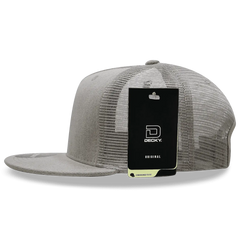 Decky 1082 5 Panel Denim Trucker Hat - Gray - Gray / One Size Fits Most