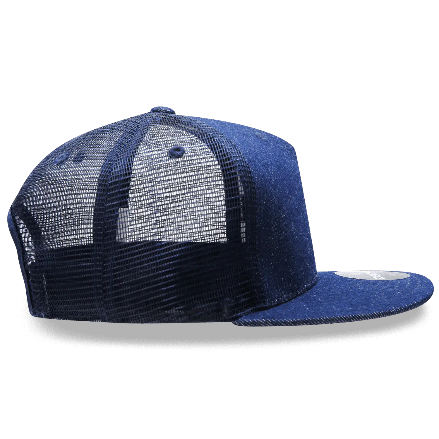 Decky 1082 5 Panel Denim Trucker Hat - Navy - Navy / One Size Fits Most