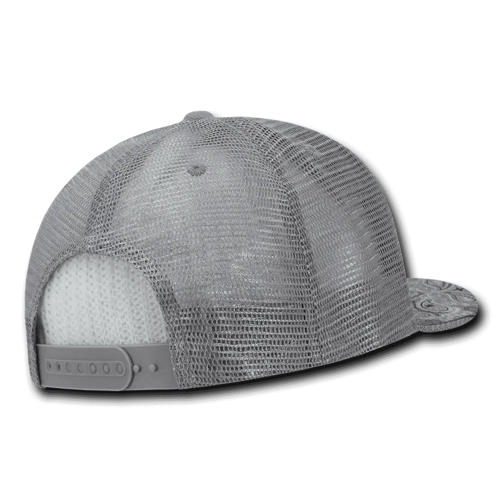 Decky 1083 Bandanna Trucker Cap - Gray Gray - Gray / One Size Fits Most