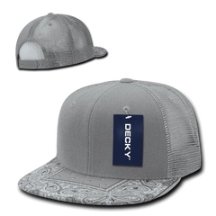 Decky 1083 Bandanna Trucker Cap - Gray Gray - Gray / One Size Fits Most