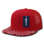Decky 1083 Bandanna Trucker Cap - Red Red - Red / One Size Fits Most