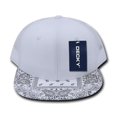 Decky 1083 Bandanna Trucker Cap - White White - White / One Size Fits Most