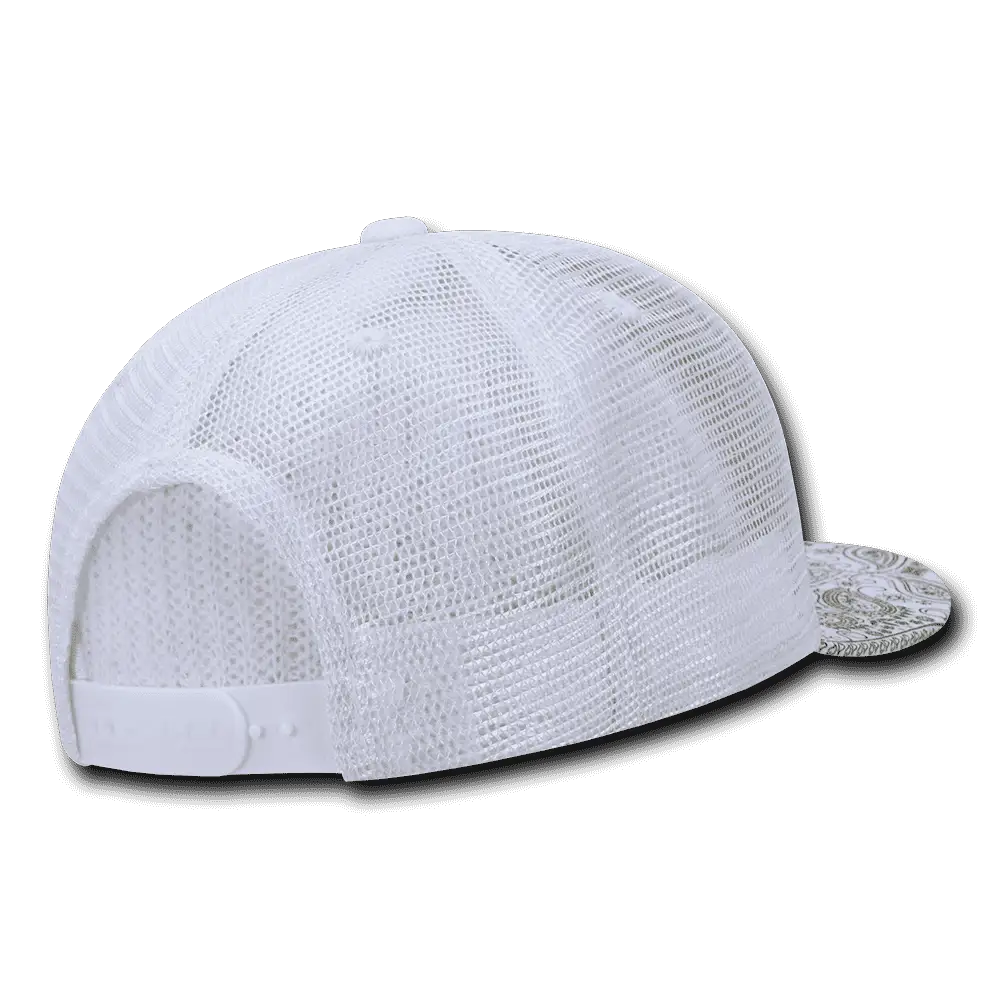 Decky 1083 Bandanna Trucker Cap - White White - White / One Size Fits Most