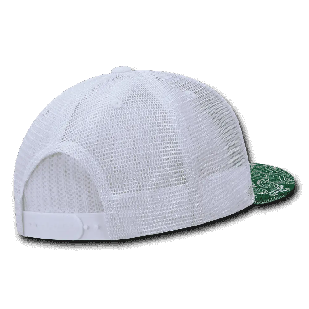 Decky 1083 Bandanna Trucker Cap - White Kelly - White Kelly / One Size Fits Most