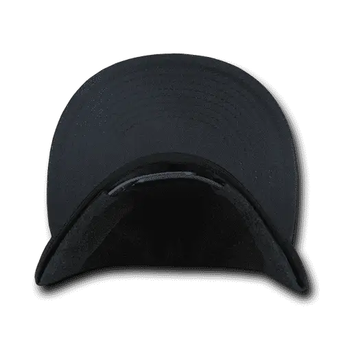 Decky 1087 Melton Crown Snapback Cap Charcoal Navy Dark Gray Navy / One Size Fits Most