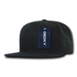 Decky 1087 Melton Crown Snapback Cap Charcoal Navy Dark Gray Navy / One Size Fits Most
