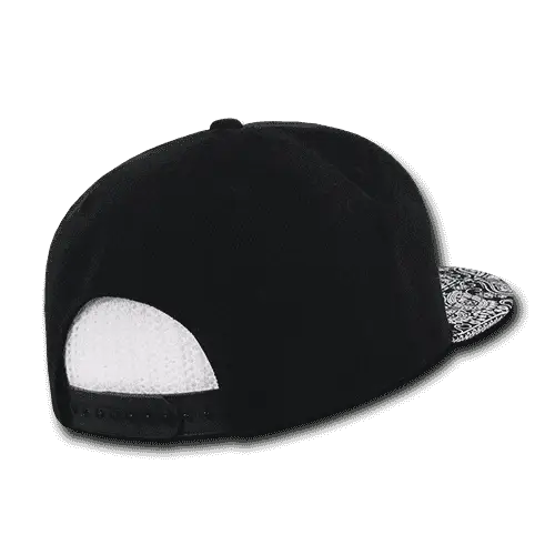 Decky 1093 Bandanna Snapback Cap - Black - Black / One Size Fits Most