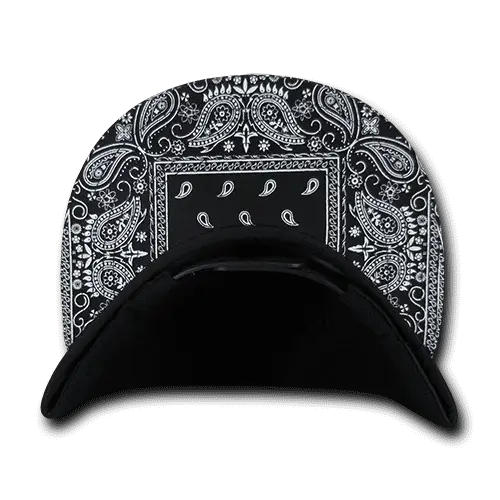Decky 1093 Bandanna Snapback Cap - Black - Black / One Size Fits Most