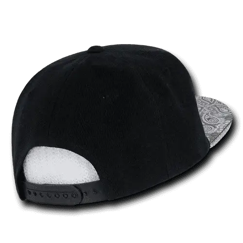 Decky 1093 Bandanna Snapback Cap - Black Gray - Black Gray / One Size Fits Most