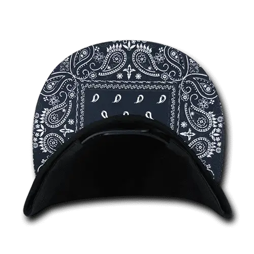 Decky 1093 Bandanna Snapback Cap - Black Navy - Black Navy / One Size Fits Most
